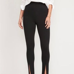 Stevie High-Waisted Split-Front Skinny Pants L